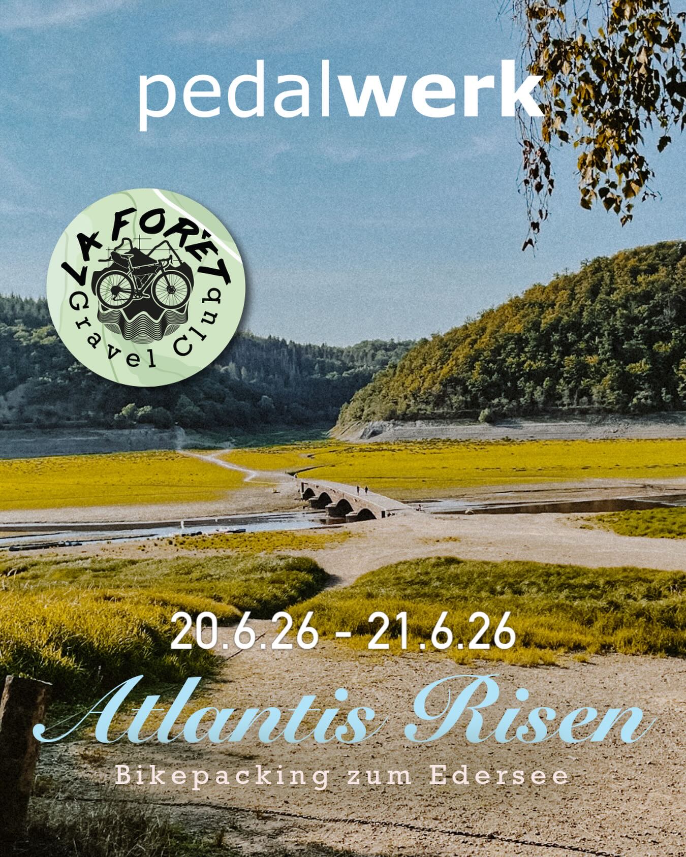 An den längsten Tagen des Jahres wollen wir mit euch an den Edersee aufbrechen! 

2 Streckenlängen und eine Zeltwiese im Asel Süd ganz für uns. 

Ihr fahrt entweder ganz auf euch alleine gestellt, oder niederschwellig mit Transport eures Equipments und toller Verpflegung. 

Los geht’s am 20.6.26 beim @pedalwerk.baunatal 

Den Link zur Anmeldung findet ihr in der Bio.