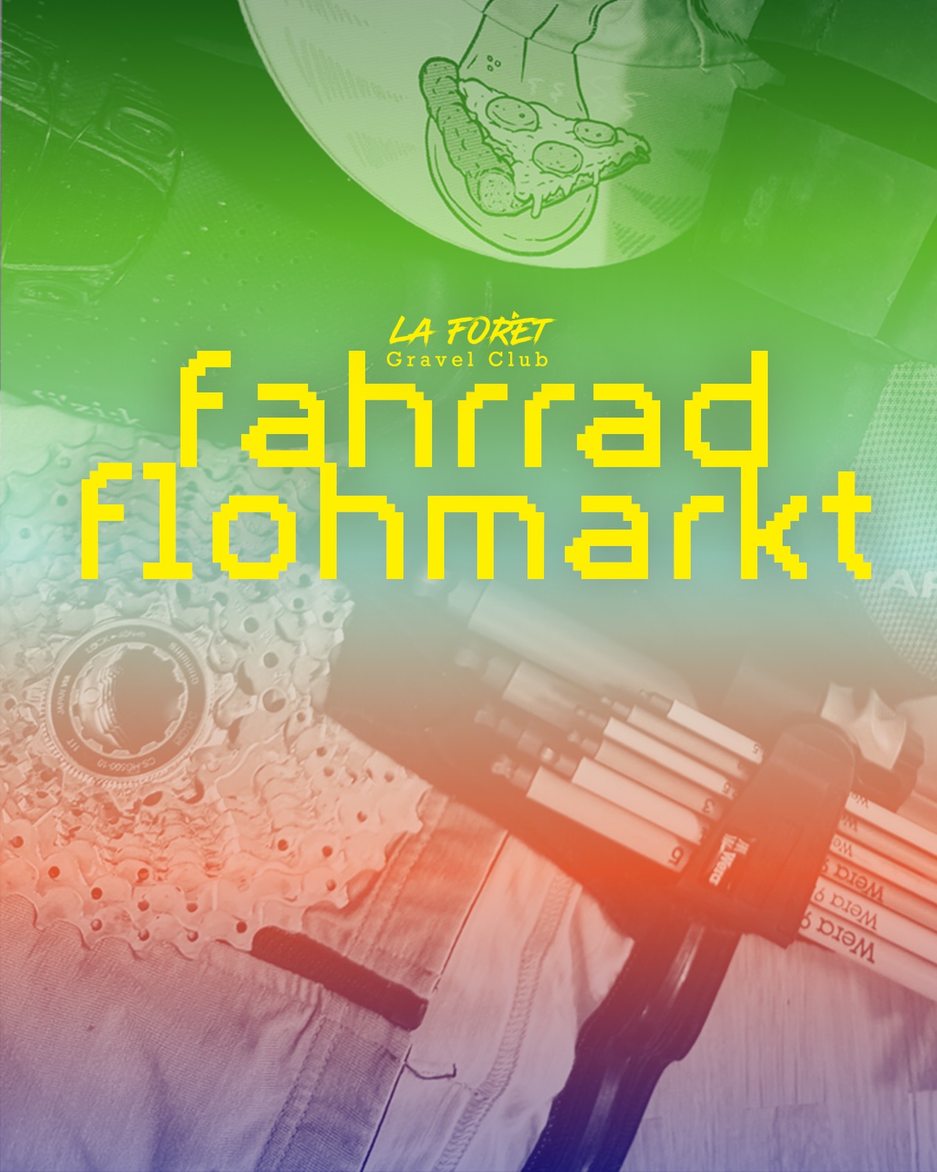 🚲 La Forêt – Schraub / Tausch / Plausch
📅 So, 15.11.2026 | 13-17 Uhr
📍 Windpark Jahn

Wir veranstalten unseren ersten Fahrrad Flohmarkt 🔧

🛒 Rad- und Teile-Flohmarkt (keine Standgebühr, Anmeldung vorab nötig)

🔧 Gemeinsam schrauben

☕ Kaffee, Tee & Kuchen (Kuchenspenden willkommen)

🔥 Lagerfeuer, wenn das Wetter mitspielt

🖤 Tattoo-Van von @jonas.inkstories 
______

Alle Infos & Anmeldung zum Markt: Link in Bio 👆

Grafik: @seerauberopa_fabian